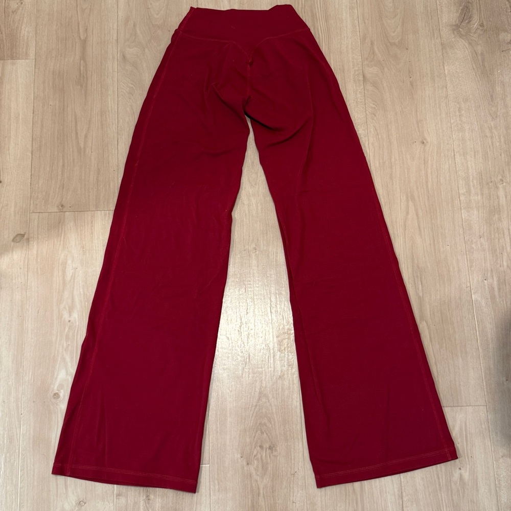 Red Wide-Leg Pants - Picture 3 of 5